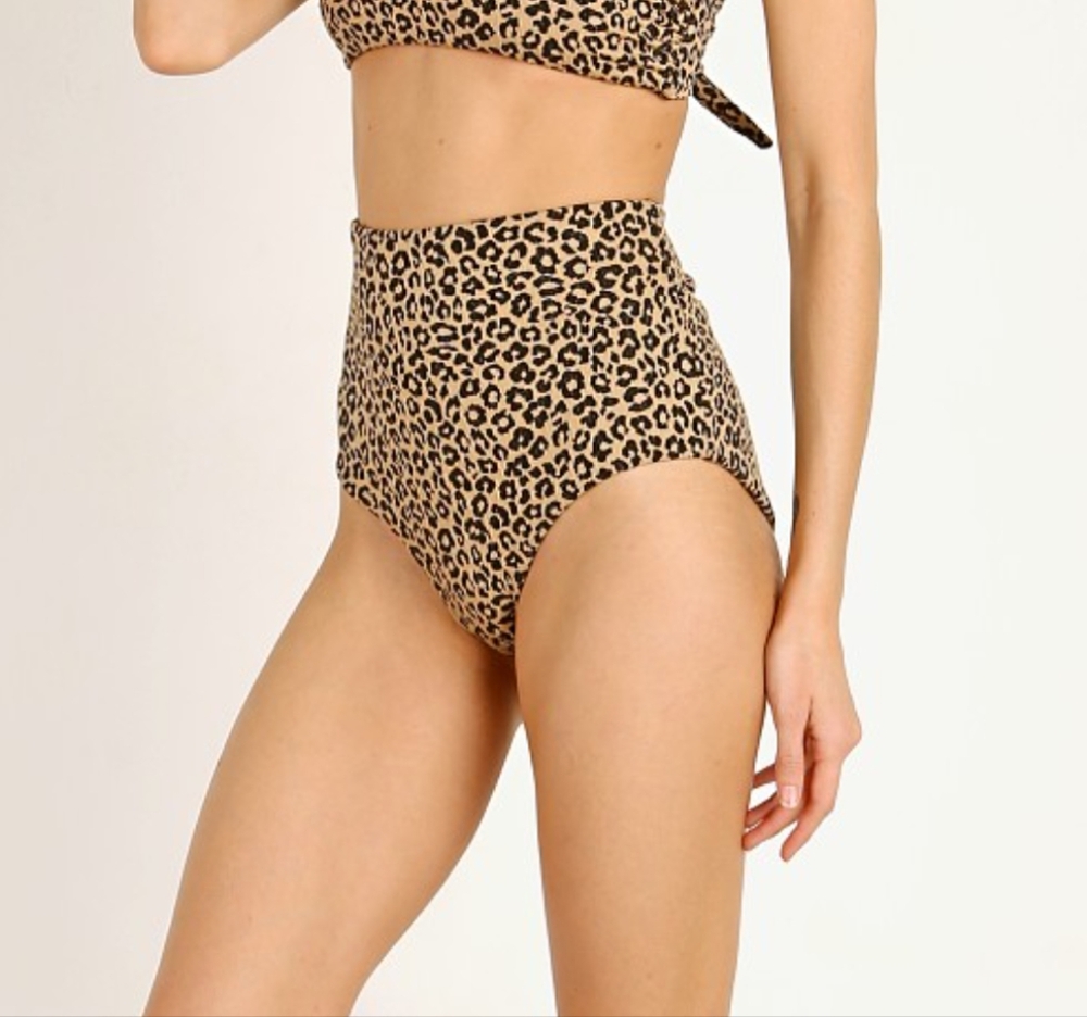 NWT MARA HOFFMAN LYDIA Leopard Print Bandeau Bikini BOTTOM - Picture 3 of 3